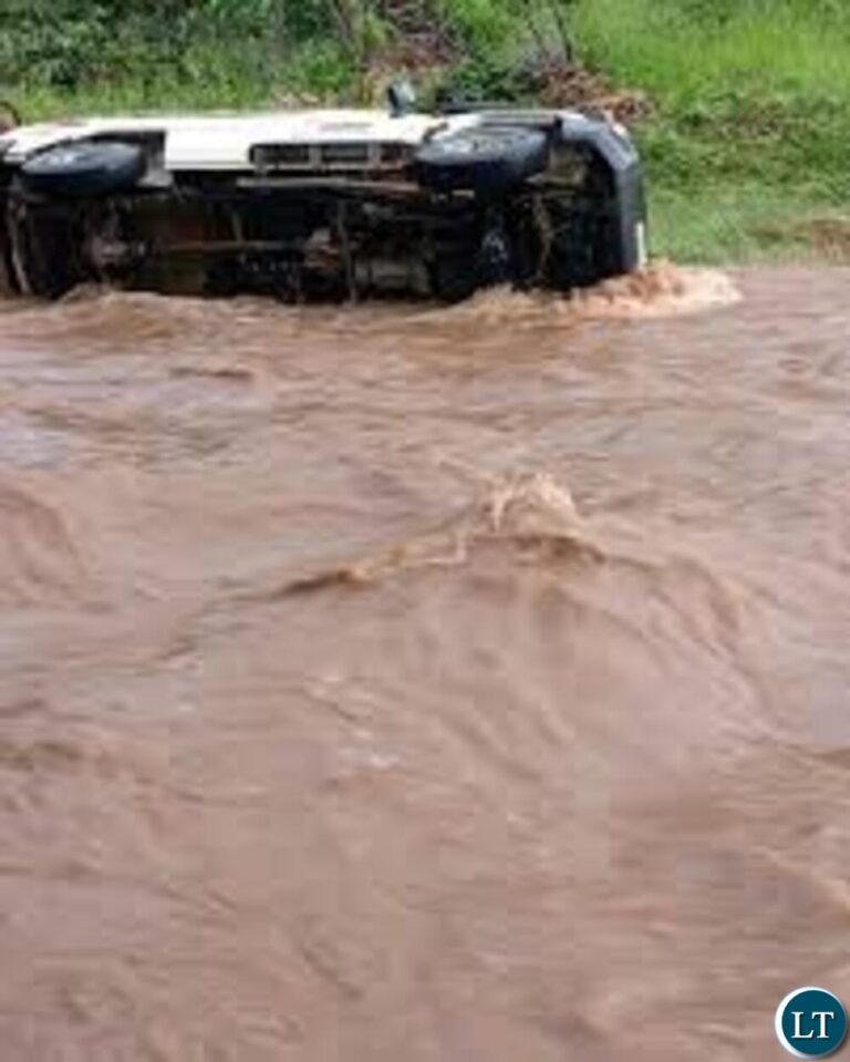 An ambulance in Zimba overturns while responding to an emergency