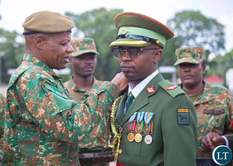 Hichilema Elevates Zambia Army Officers to Higher Ranks