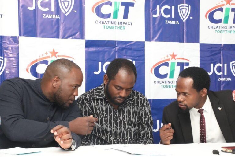 JCI Zambia, NACOSU signs MoU