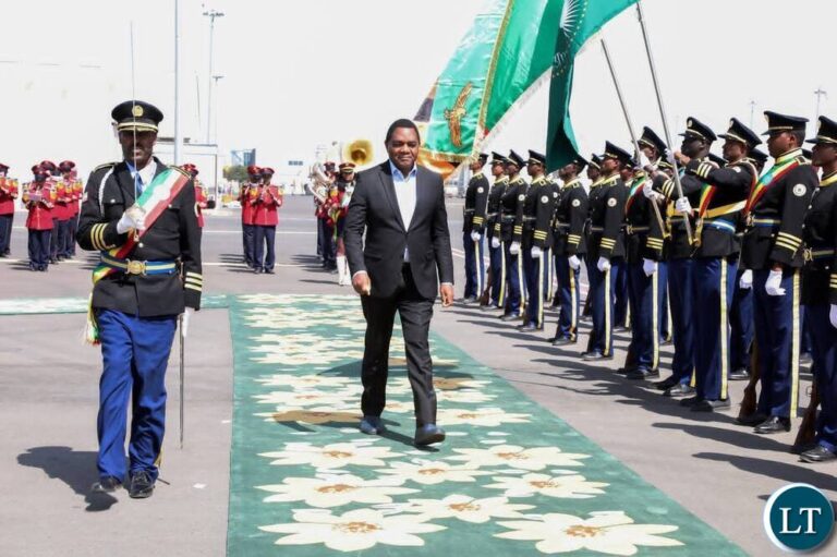 President Hichilema arrives in Addis Ababa for AU Summit