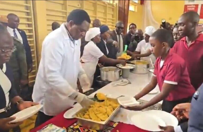President Hichilema wins kudos over school feeding programme