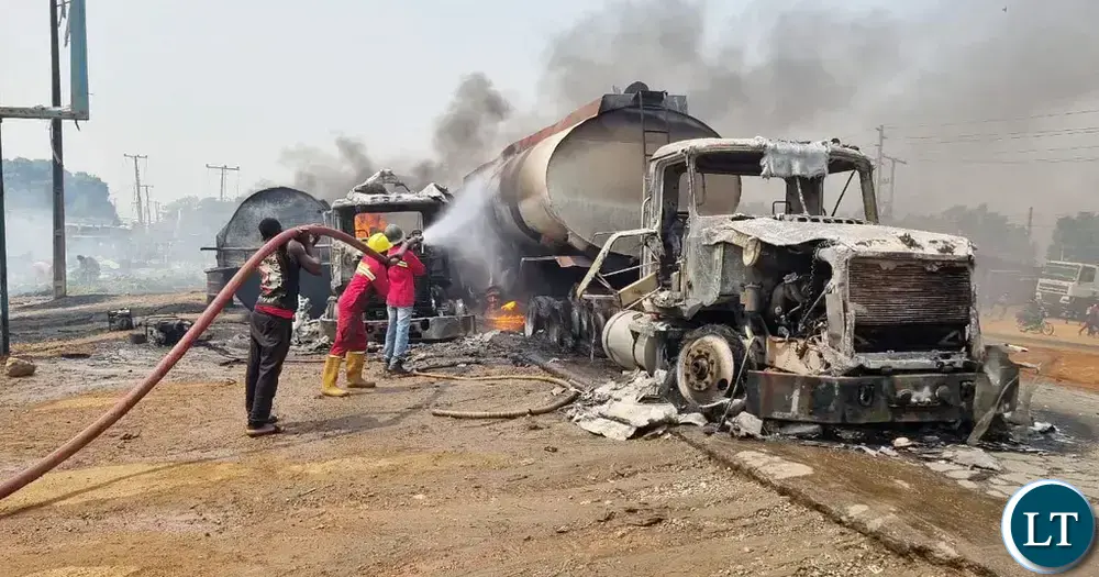 Truck Carrying 28 Tonnes of Chemical Cargo Destroyed by Fire in Sinda