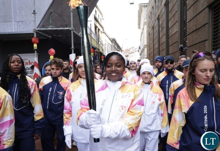 Zambian student carries Olympic torch in Italy ahead of Winter Games