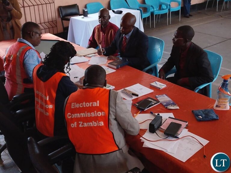 Seven candidates file their nominations for Kabwe Central
