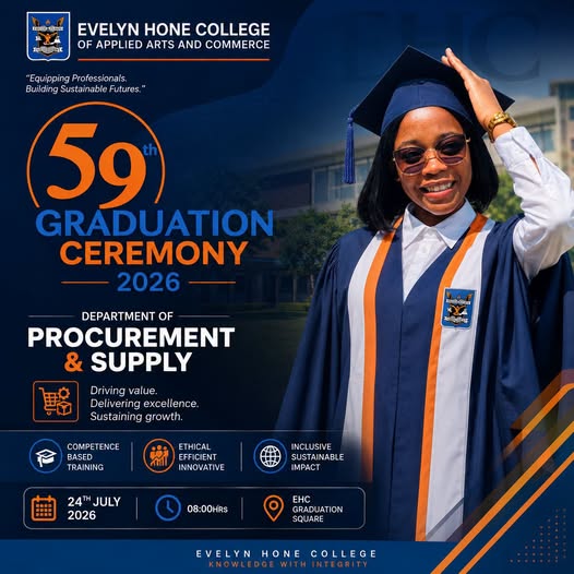 Evelyn Hone College holds 59th Graduation Ceremony