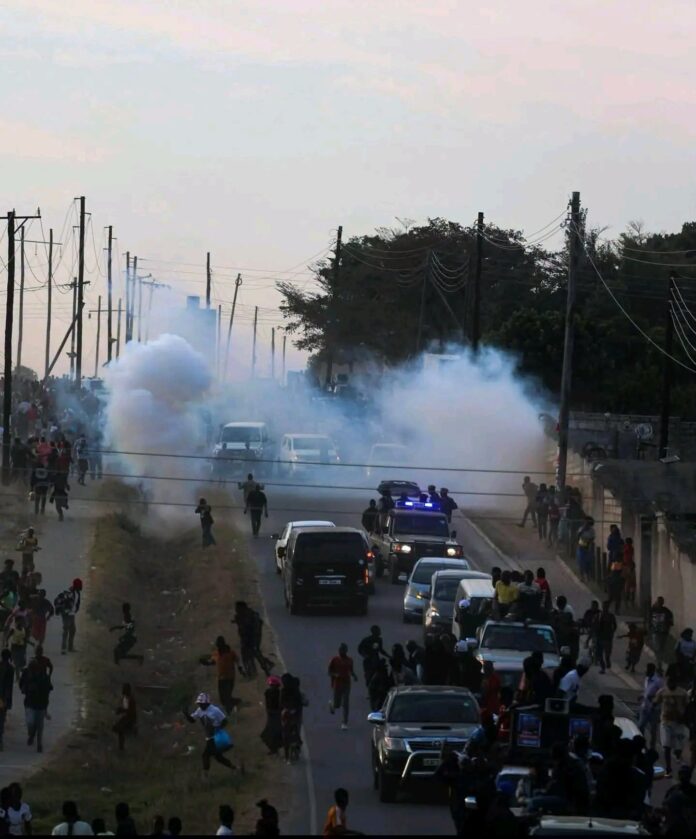 Girl Injured by Tear Gas Pellet During Police Crowd Control in Lusaka