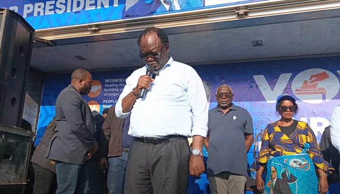 Brian Mundubile Mourns former Vice President Dr. Guy Scott during Kafue mega rally